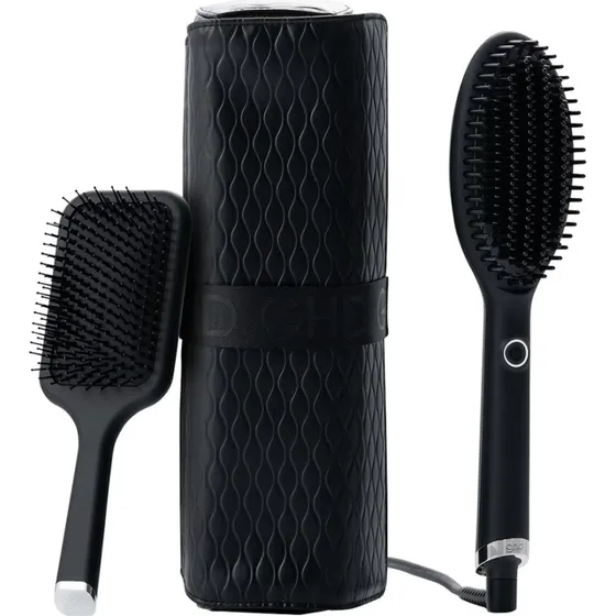 GHD Glide Hot Hårbørste, Sort med Paddle Brush og Etui