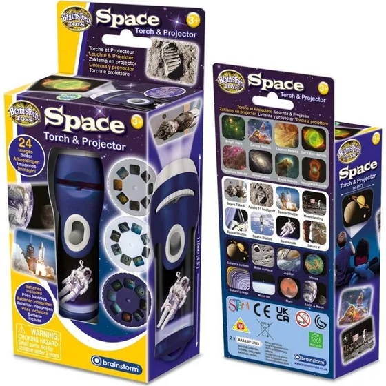 Brainstorm Space Lommelygte Projektor, 3+ år