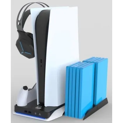 iMP TECH DLX+ LED Charger Tower PS5 Hvid