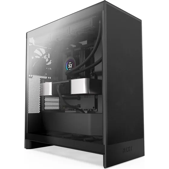 NZXT H7 Flow Mid Tower Sort, Udvidet ATX, Hærdet Glas