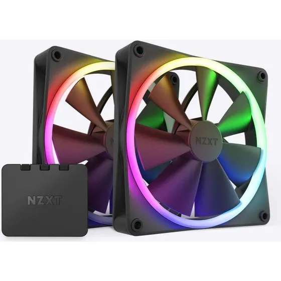 NZXT F140 RGB Twin Pack 140 mm Sort