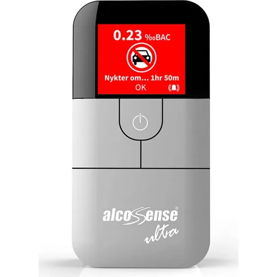 AlcoSense Ultra Alkometer med 100 Mundstykker