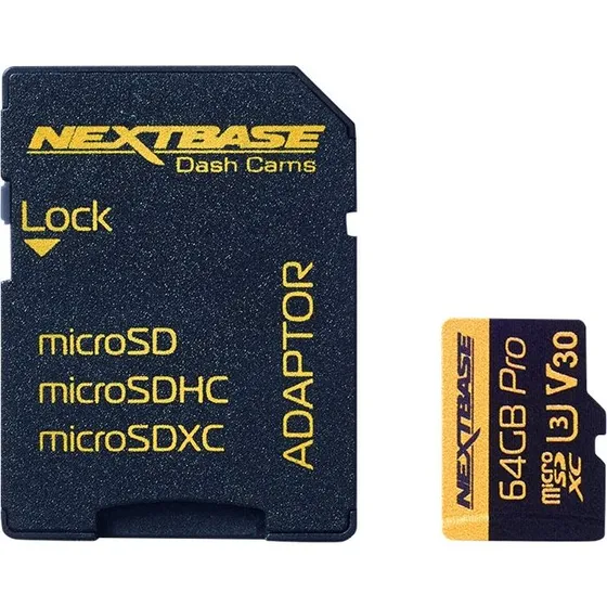 Nextbase microSDXC 64GB V30 U3 med SD-adapters