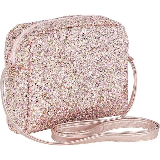 Mimi & Lula Skuldertaske med Rem – Glitter Pink, 3+ år