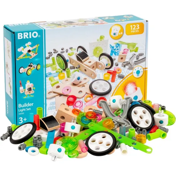 BRIO 34593 Builder Lyssæt med lys, 120 dele