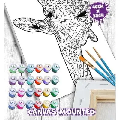 Splat Planet Mal Efter Tal - Giraf 40x30 cm