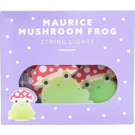 Fizz Creations Maurice Mushroom Frog String Light – Grøn, Rød, Hvid