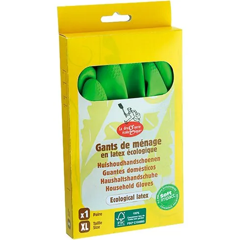 Ecodis Latexhandsker Str. XL – Genanvendelige (1 par)