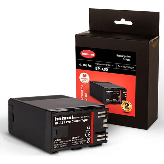 Hähnel HL-A65 Pro 6800mAh Genopladelig Batteri til Canon Kameraer