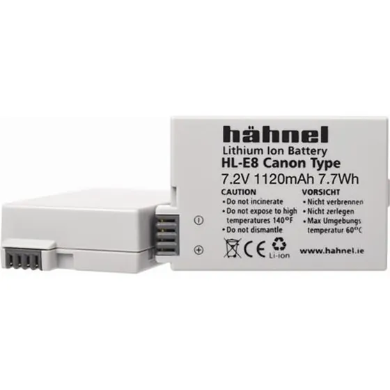 Hähnel HL-E8 1120mAh Li-Ion batteri til Canon kameraer