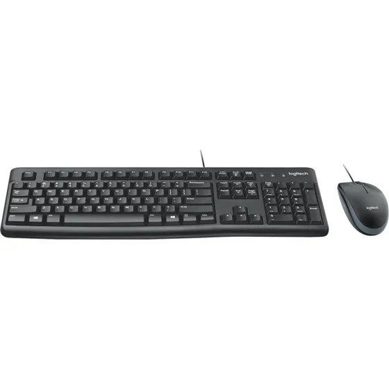 Logitech MK120 Tastatur & Mus-sæt, Engelsk, Sort
