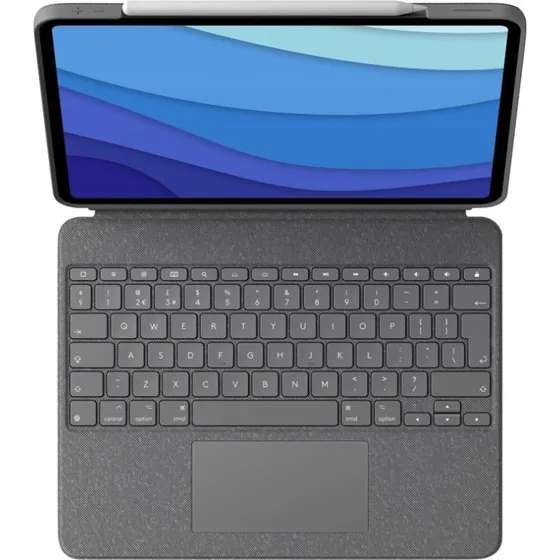 Logitech Combo Touch Tastatur & Folio-kasse, Oxford-grå, for iPad Pro 12,9" (5. gen)