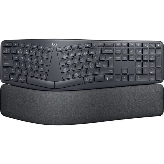 Logitech ERGO K860 for Business Trådløs Tastatur, US International, Grafit