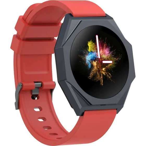 Canyon OTTOSW86RD Smartwatch, Sort/Orange, 7 dages batteri