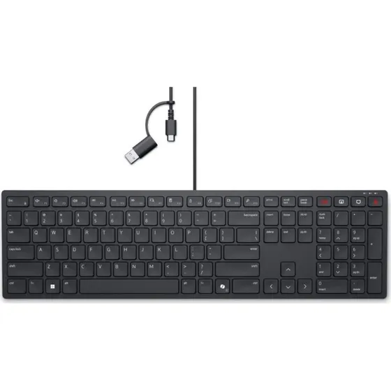 Dell KB525C RUS Tastatur, Sort, USB-C
