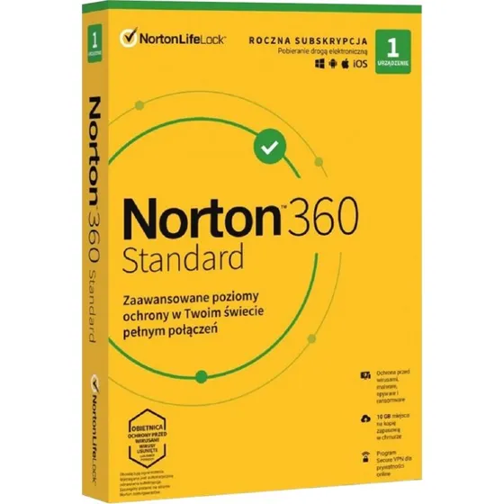 Norton 360 Standard 1 år, 1 enhed, 10 GB cloud-lager
