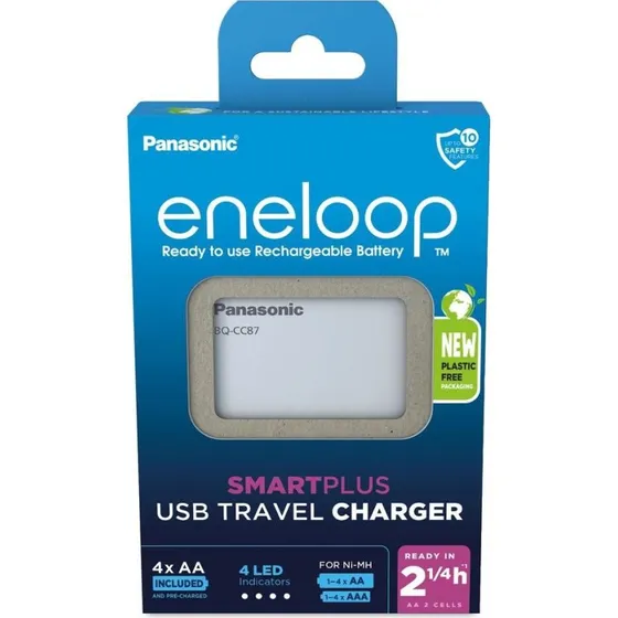 Panasonic Eneloop Smartplus BQ-CC87 + 4x AA 2000 mAh