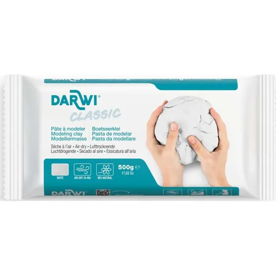 Darwi Cernit Selvhærdende Ler Hvid 500 g