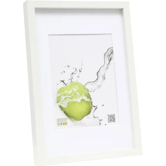 Deknudt S40AK1 P1 15x20 cm Hvid Træ Billedramme med Passepartout