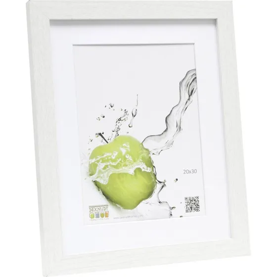 Deknudt S66KF1 P1 20x30 cm Hvid Træ Billedramme med Passepartout
