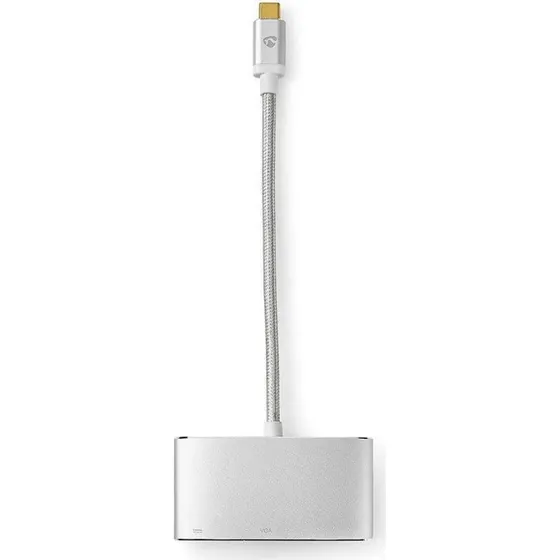 Nedis USB-C 3.0 3 i 1 Adapter, Guldplateret, 0,2 m