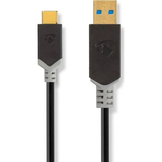 Nedis USB-C til USB-A 1 m, 5 Gbps, guldplateret
