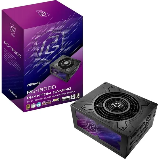 ASRock Phantom Gaming PG-1300G 1300W 80 PLUS Gold, sort