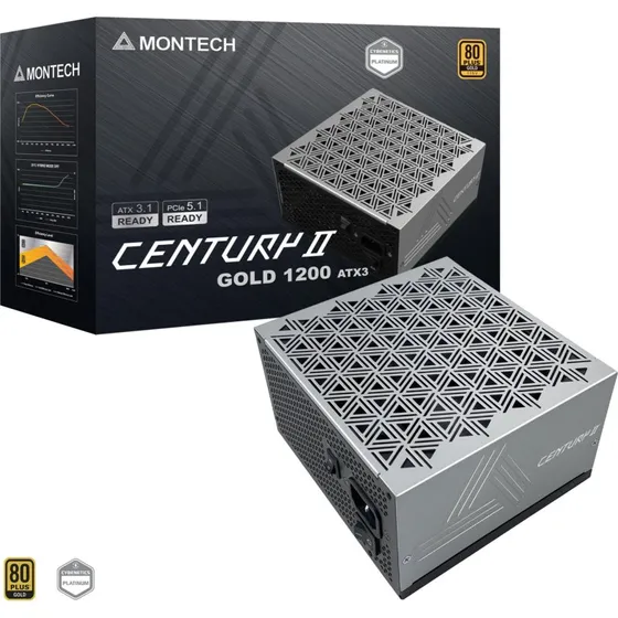 Montech Century II 1200W 80 Plus Gold ATX 3.1, Vollmodular