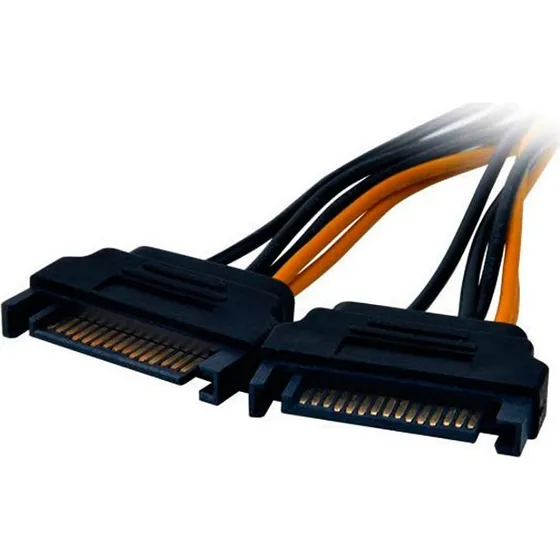 Akasa 15 pin SATA til 6 pin PCIe Strømadapter 15 cm