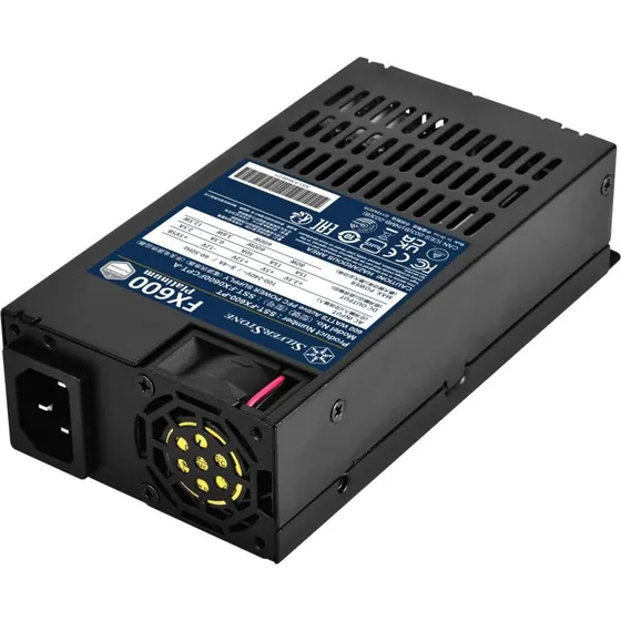 Silverstone FX600 Platinum 600 W, 80 PLUS Platinum, Sort