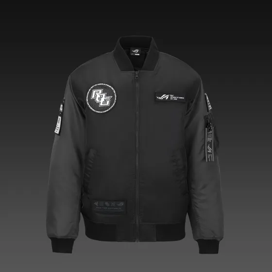 ASUS ROG Cosmic Bomber Jacket - Sort Grå, M