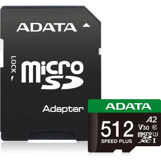 ADATA SPEED PLUS 512GB SDXC UHS-I Kort 180MB/s