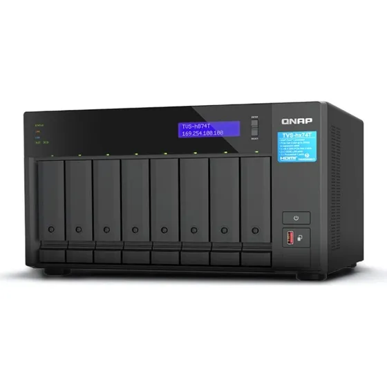 QNAP TVS-H874T-I9-64G - NAS-Server med i9, 64GB RAM & 2.5GbE