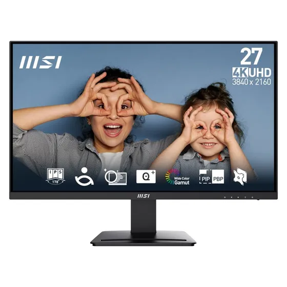 MSI Pro MP273U 27" 4K IPS Skærm, Sort