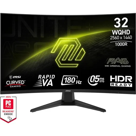 MSI MAG 325CQF 31,5" buet gaming-skærm WQHD 180 Hz, sort