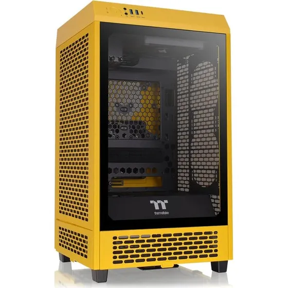 Thermaltake Tower 200 Mini-ITX Gul med LCD og 2x140mm