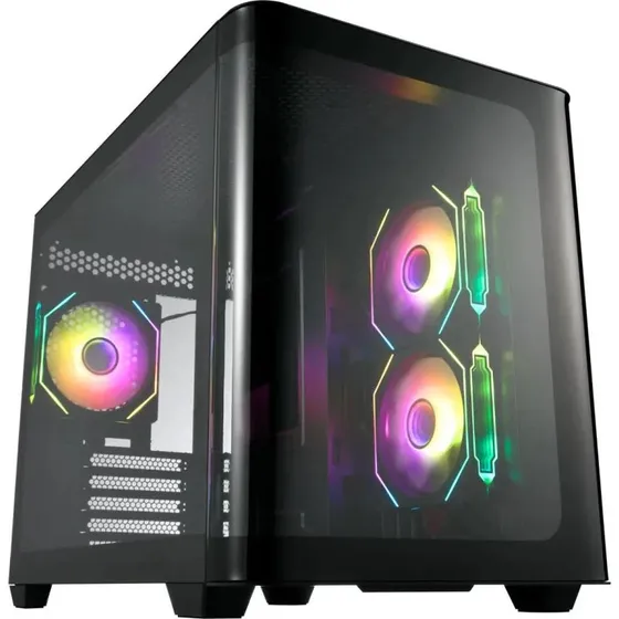 FSP S380-BA ARGB Micro-ATX/Mini-ITX Kabinet, Sort