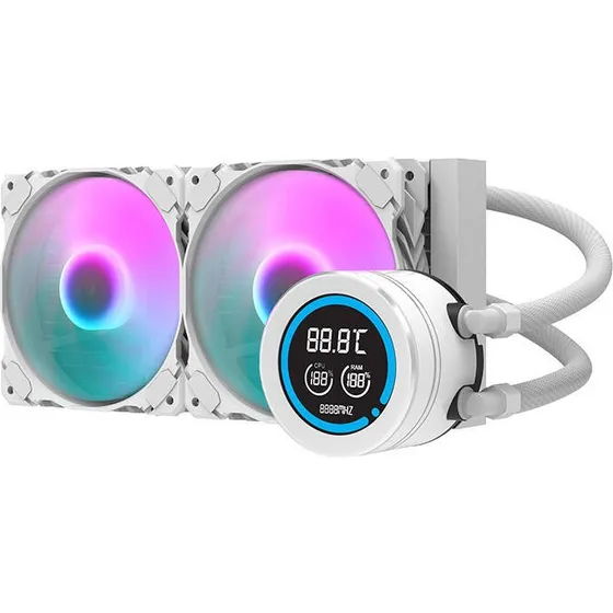 Darkflash DN-D240 Hvid 240mm CPU Vandkøler med RGB