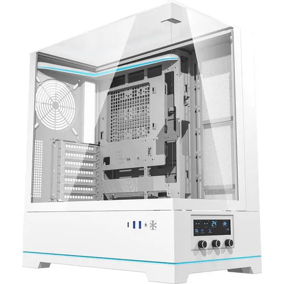 Darkflash DY450 Miditower-kabinet, hvid, uden fans