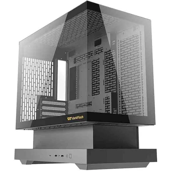 Darkflash F1 PC-kabinet med 6 ARGB-fans, sort