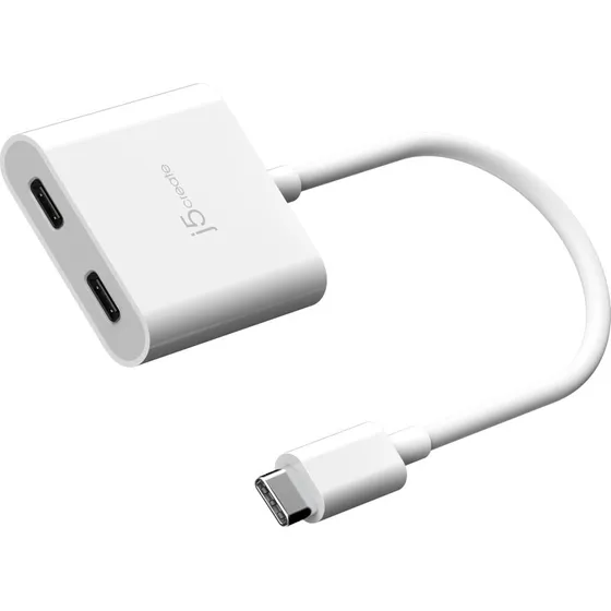 J5create USB-C til Dobbelt USB-C med Video eller Power Delivery