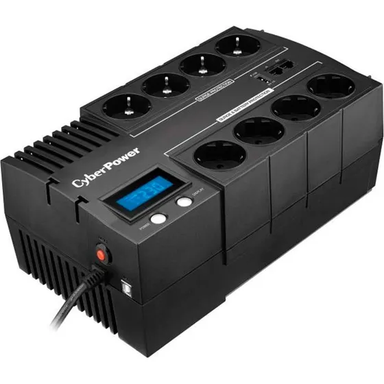 CyberPower BR1000ELCD 1000VA/600W UPS med 8x Schuko