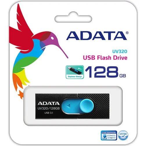 ADATA UV320 128GB USB 3.2 Gen 1, Sort/Blå