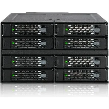 ICY Dock MB508SP-B 8x 2.5" SATA/SAS Backplane, Sort