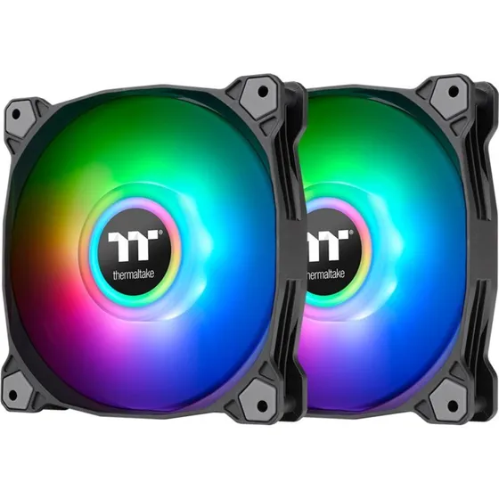 Thermaltake Pure Duo 14 ARGB Sync 14 cm Ventilator - Sort - 2 stk