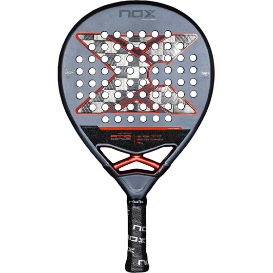 NOX AT10 Genius 18K 2025 Padelbat (Black/Orange)