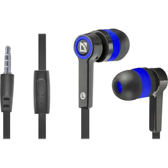 Defender Pulse 420 Kablede Øreproptelefoner Sort/Blå
