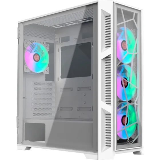 Raijintek Ponos Ultra Hvid PC-Kabinet med ARGB-Blæsere