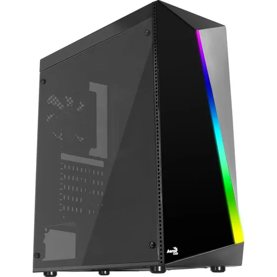 AeroCool Shard Tower ATX Sort med akryl-sidepanel