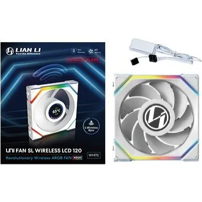 Lian Li UNI FAN SL Wireless LCD Reverse 120mm Hvid